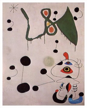 Dada Painting - Woman and Bird in the Night Dadaist